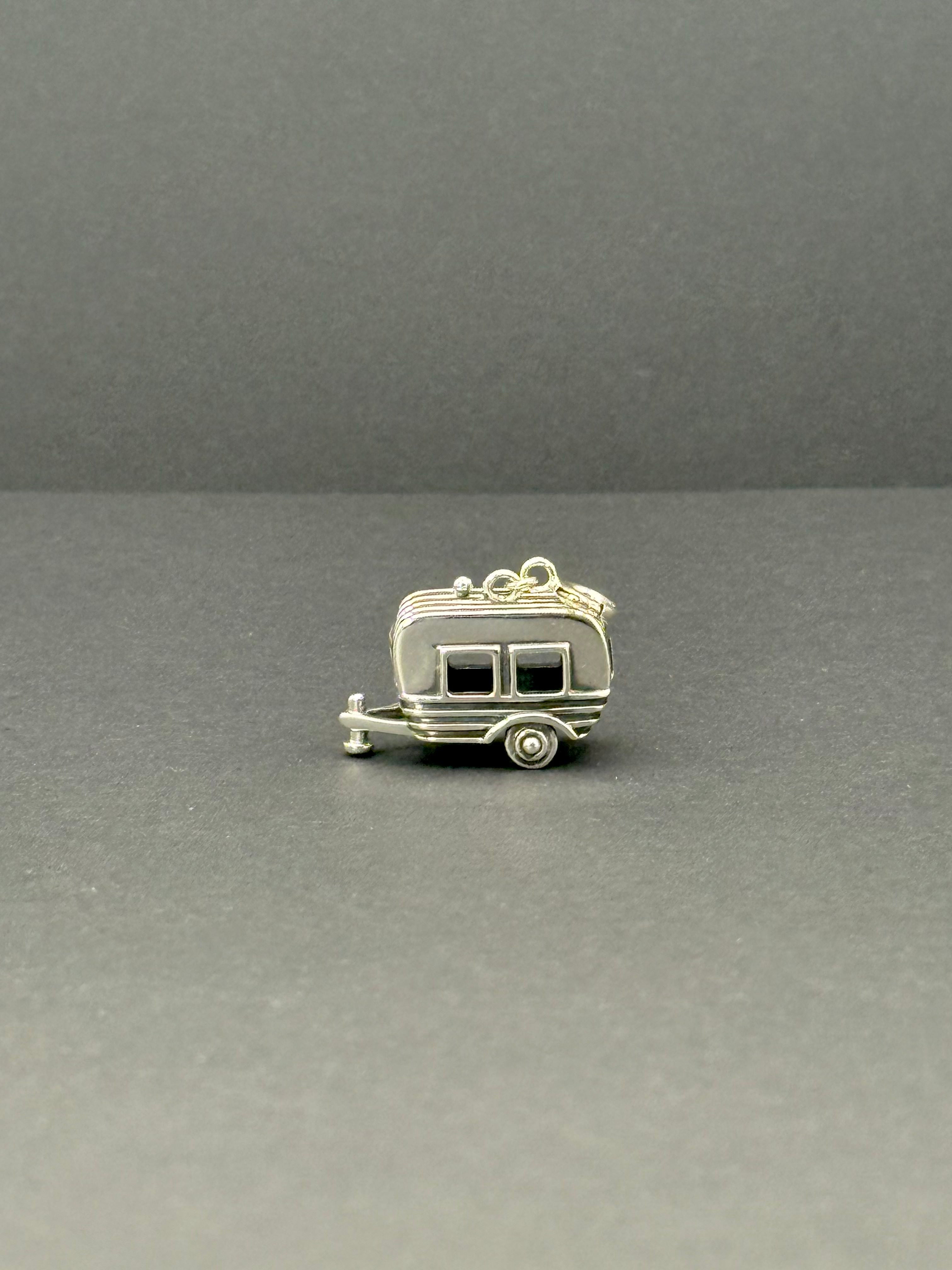 Camper Van Silver Charm