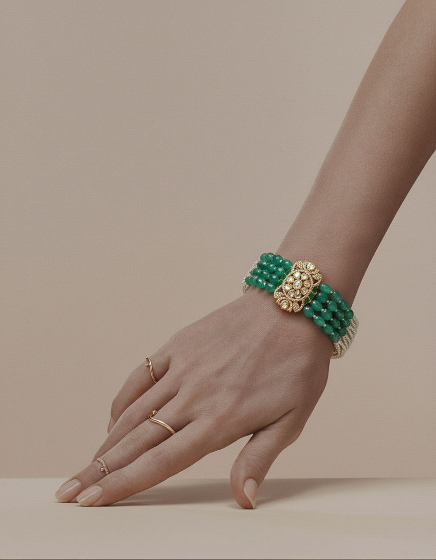 Emerald Crest Bracelet