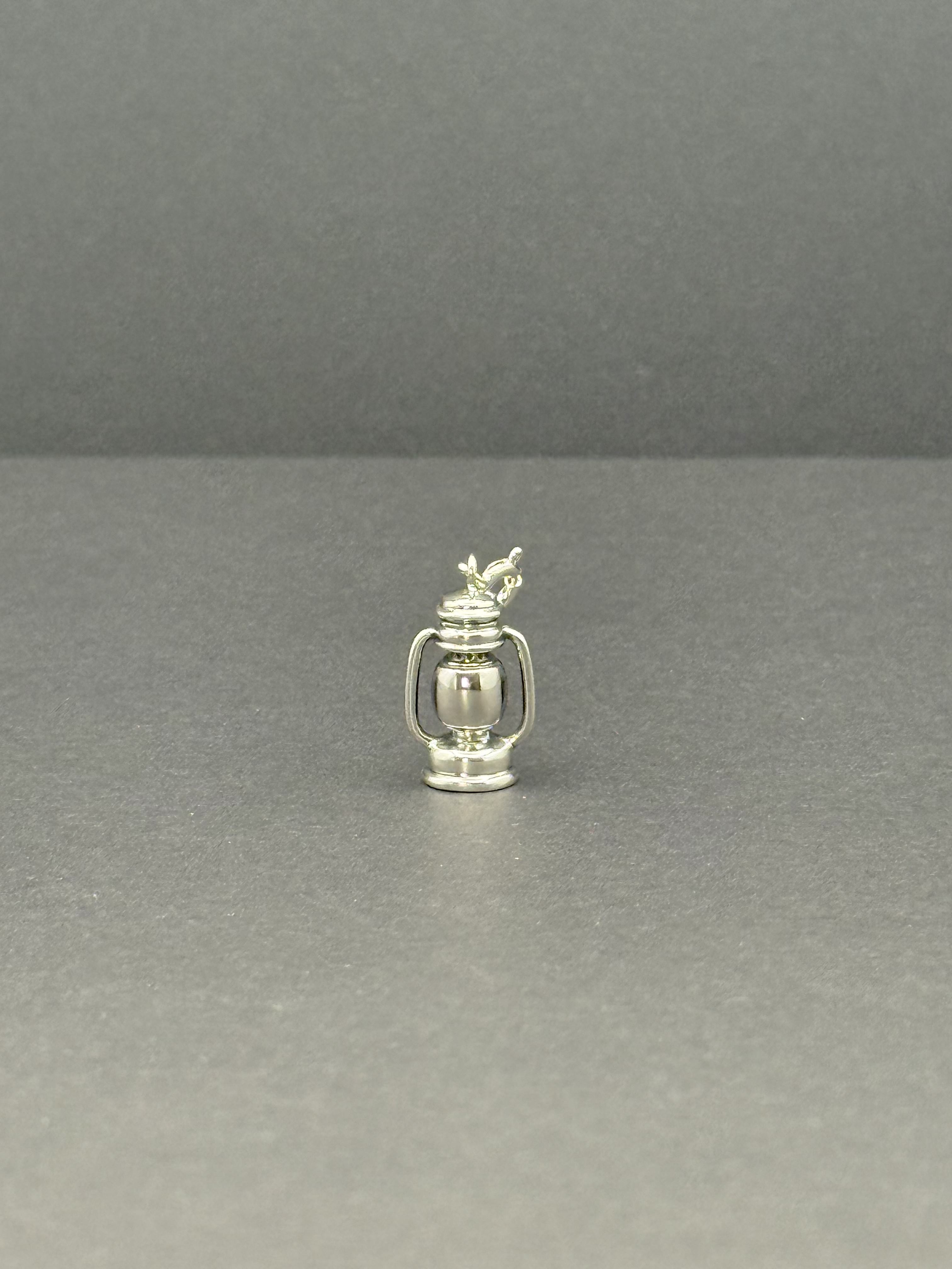 Lantern Silver Charm