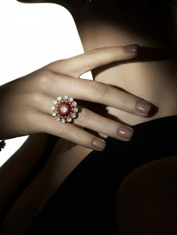 Ruby Blossom Ring