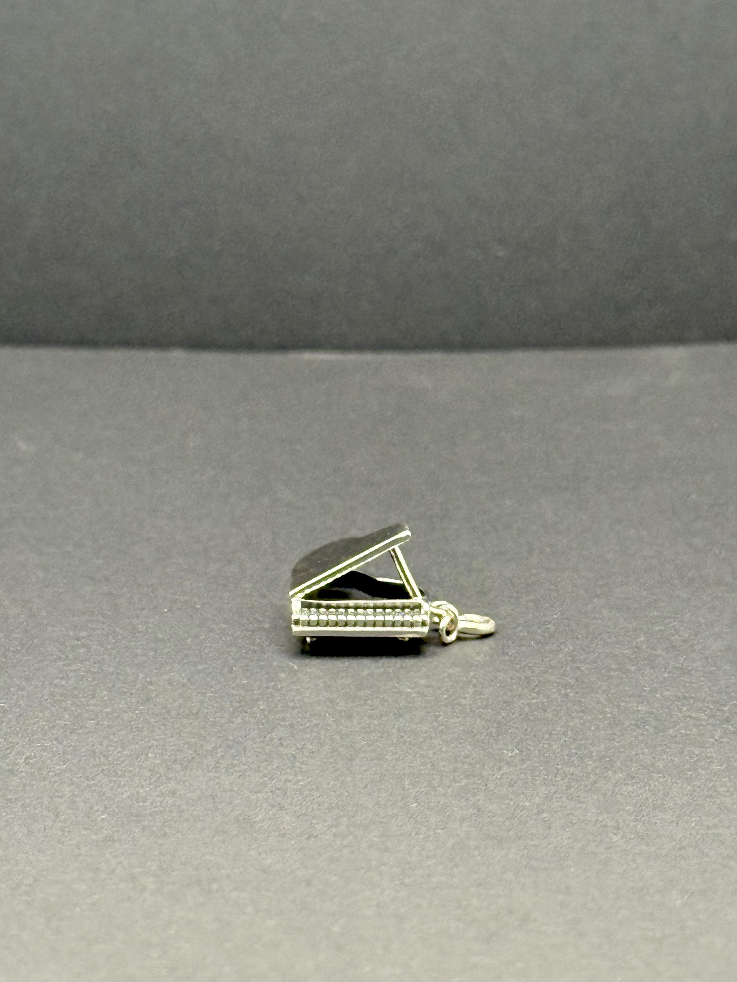 Piano Silver Charm
