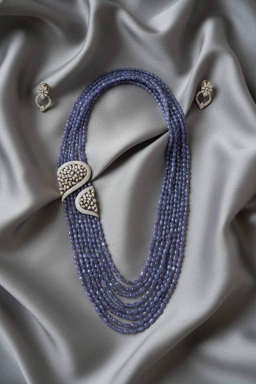 Lavender Tanzanite Cascade Bead