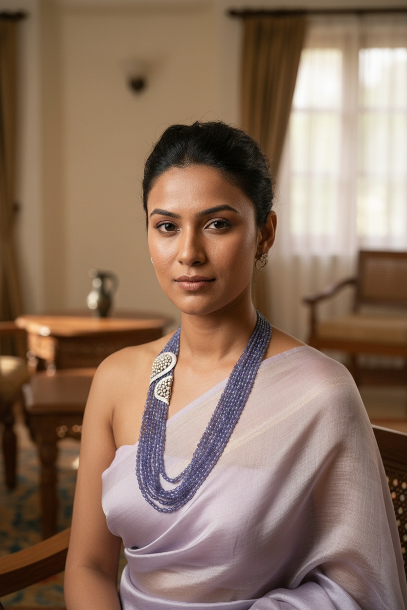 Lavender Tanzanite Cascade Bead