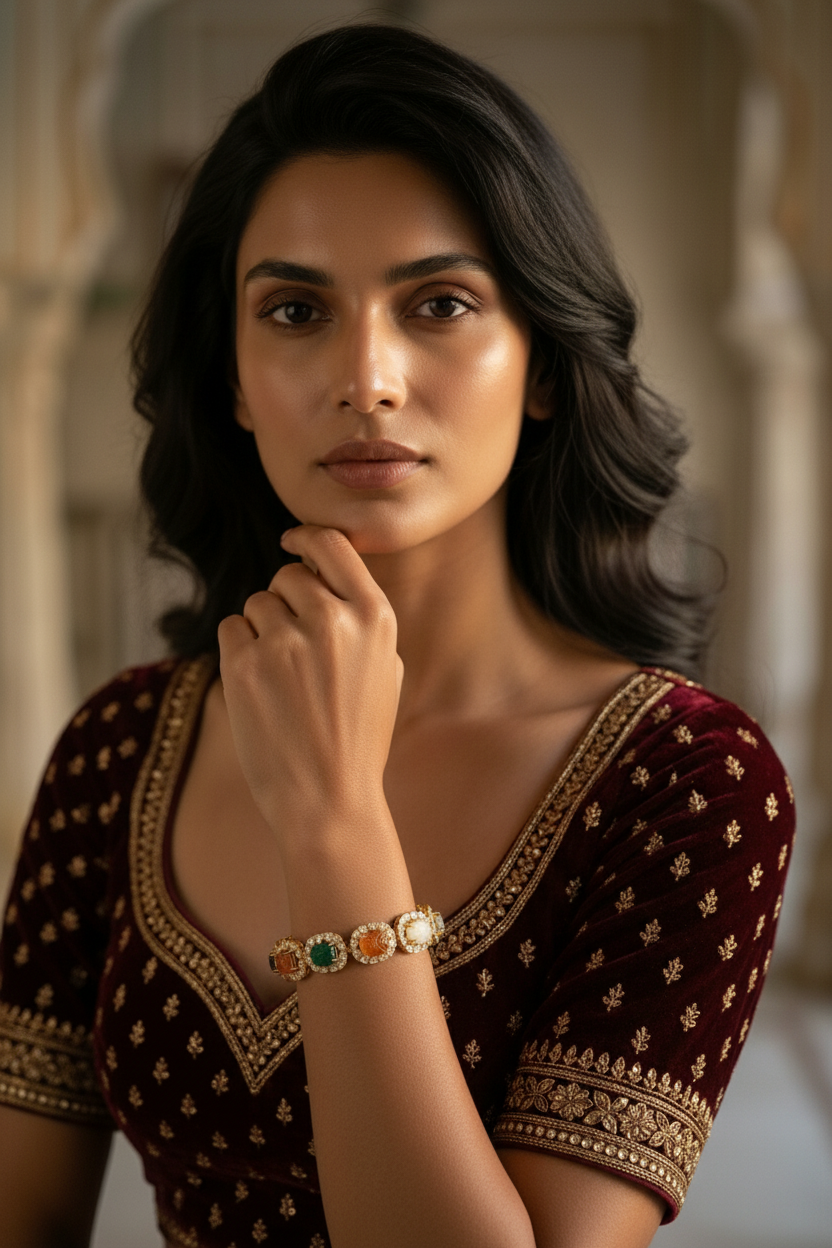 Navratna Crest Bracelet