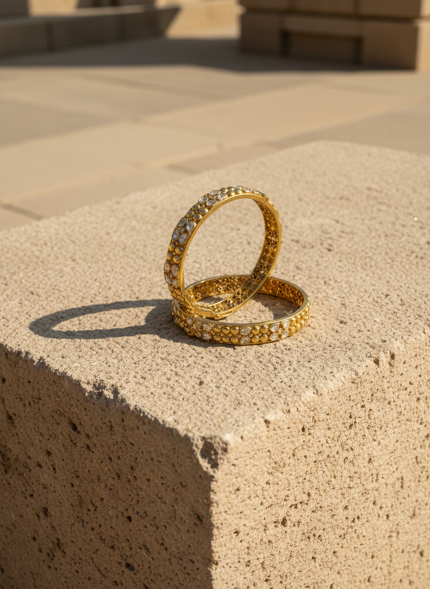 Gilded Polki Bangles