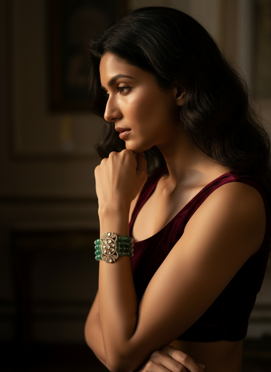 Emerald Crest Bracelet