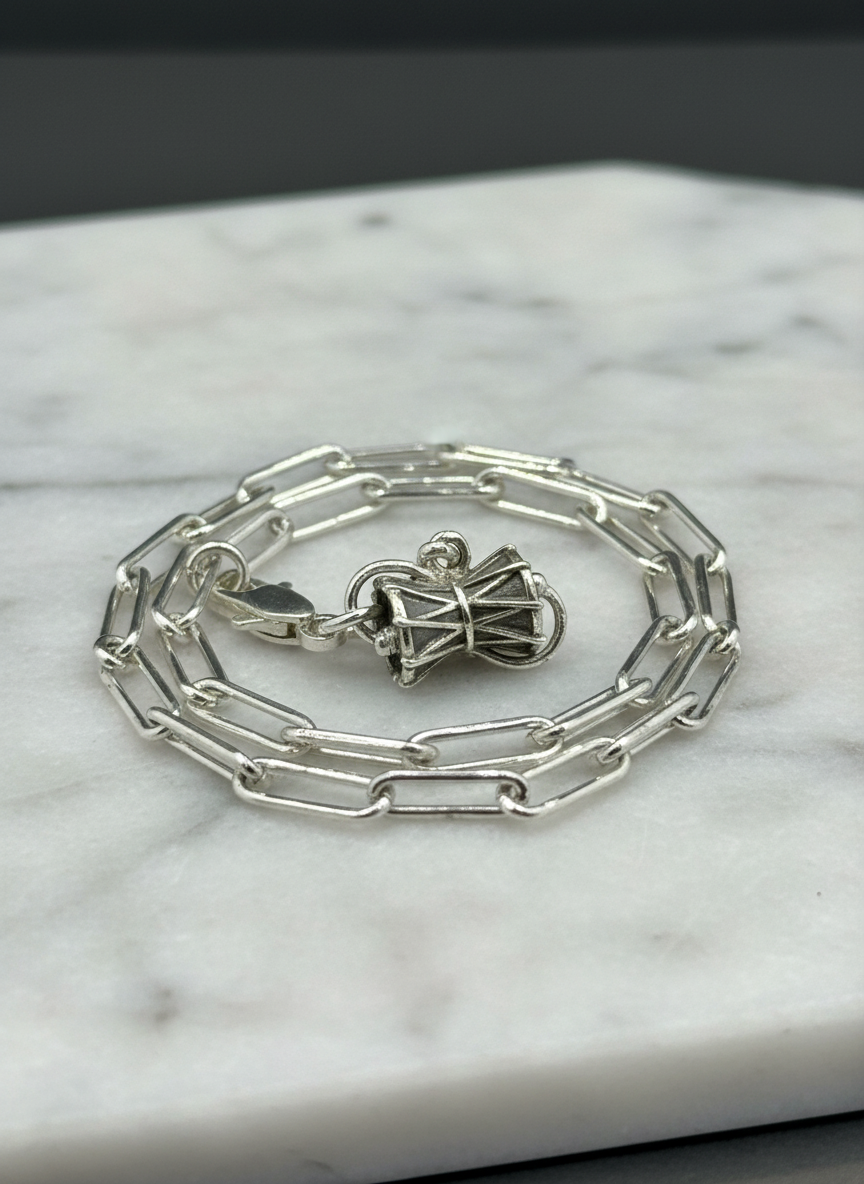 Shiv Tandav Damru Silver Charm