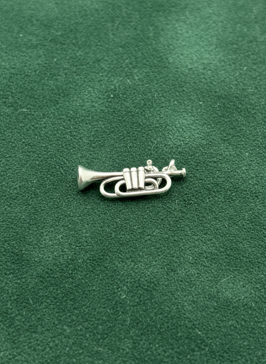 Trumpet Silver Charm