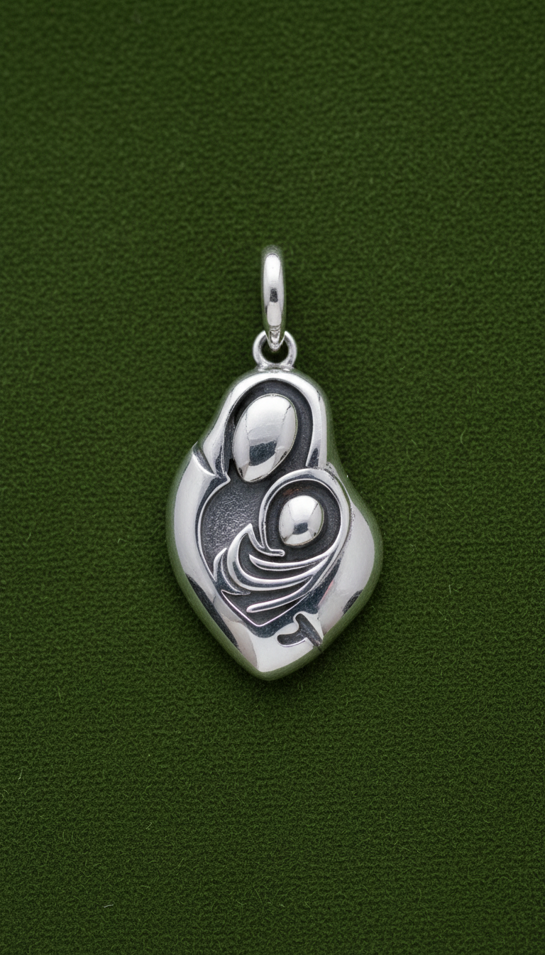 Eternal Bond Mother-Child Silver Charm