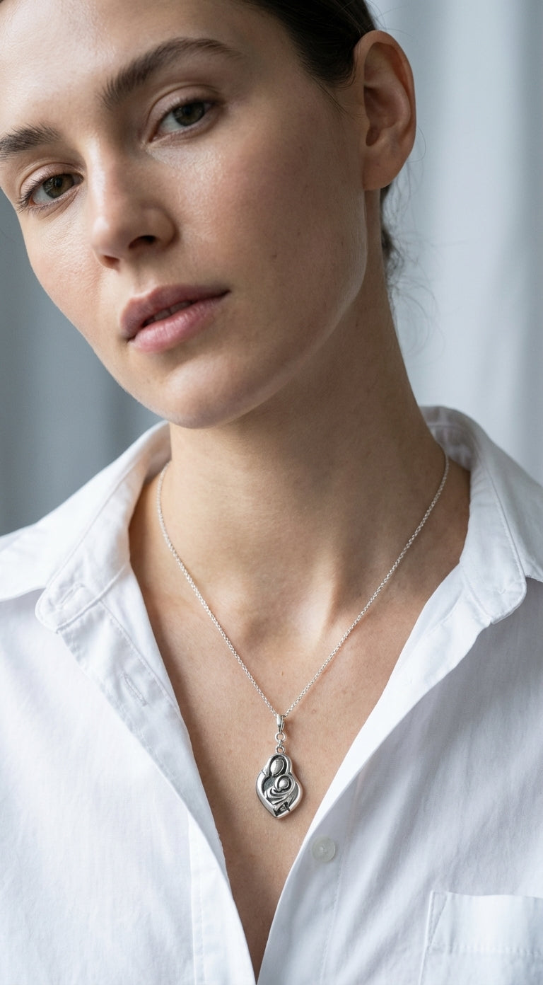 Eternal Bond Mother-Child Silver Charm