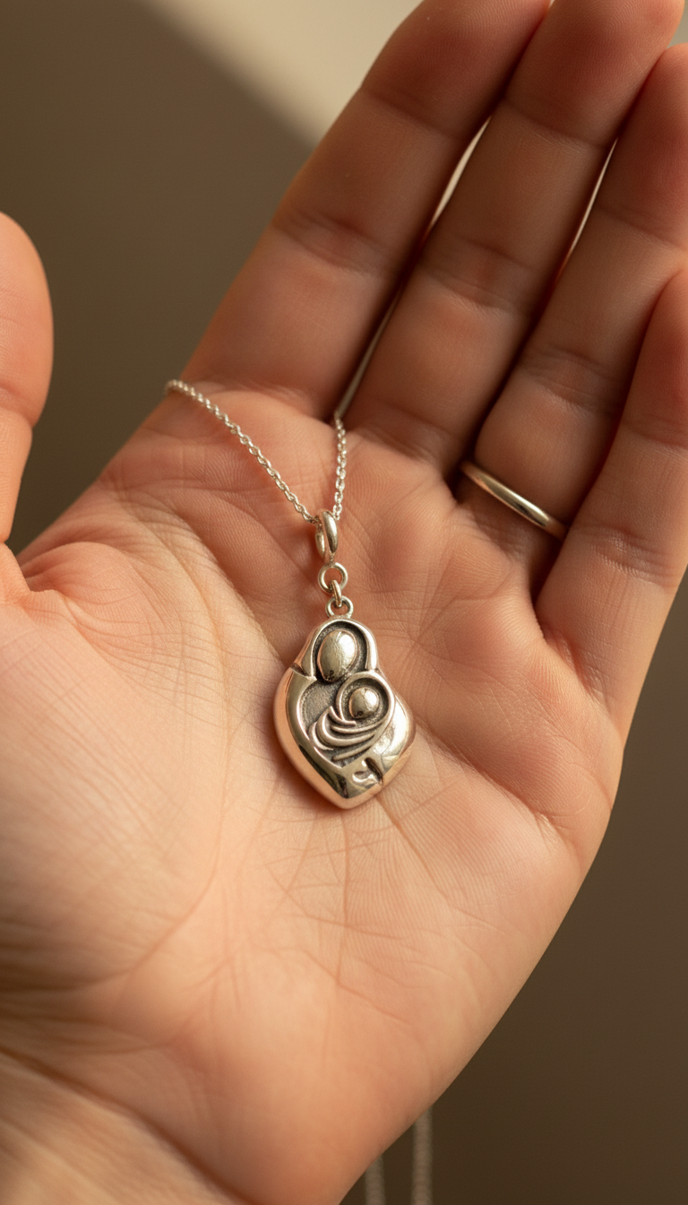 Eternal Bond Mother-Child Silver Charm