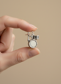 Drum Set Silver Charm
