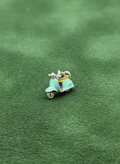 Enamel Scooter Silver Charm