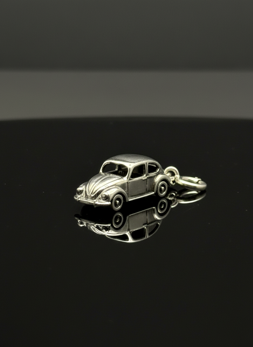 Vintage Beetle Cruiser Silver Charm