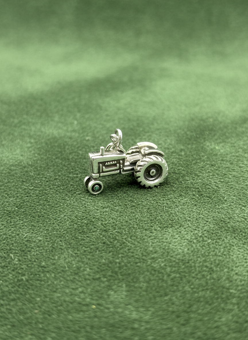 Tractor Silver Charm