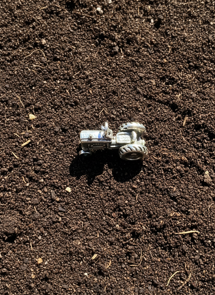 Tractor Silver Charm