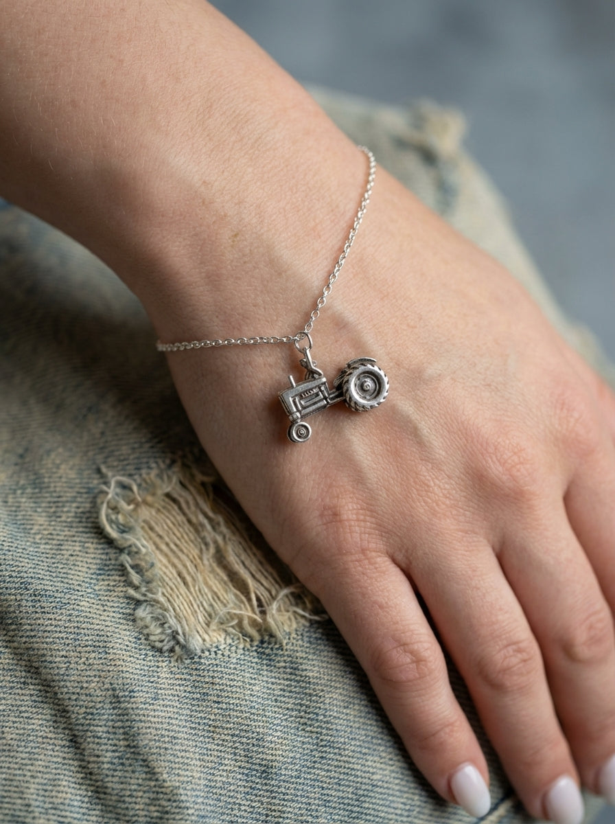 Tractor Silver Charm