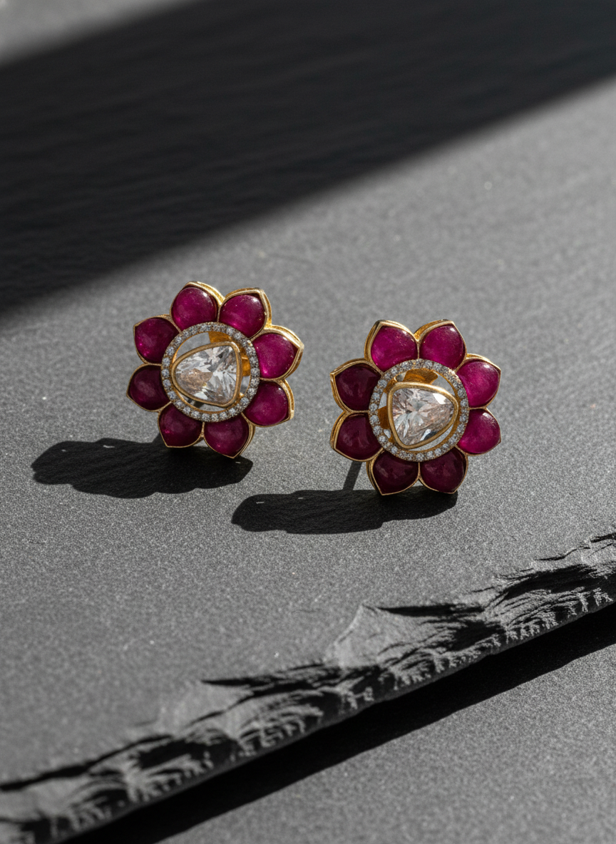 Ruby Bloom Studs