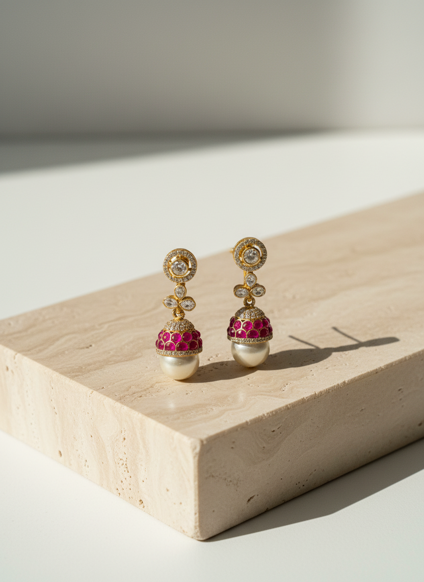 Ruby Dome Pearl Drops