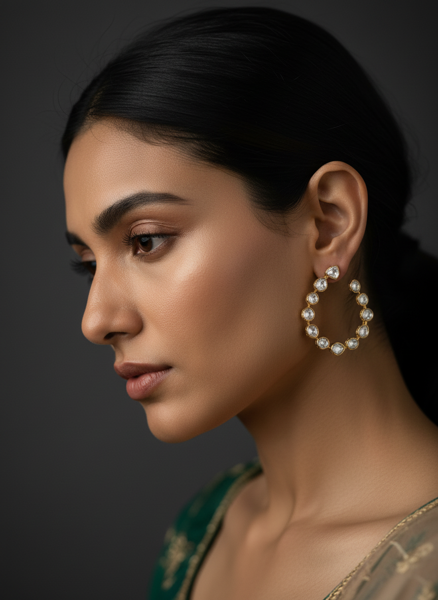 Kundan Radiance Hoops