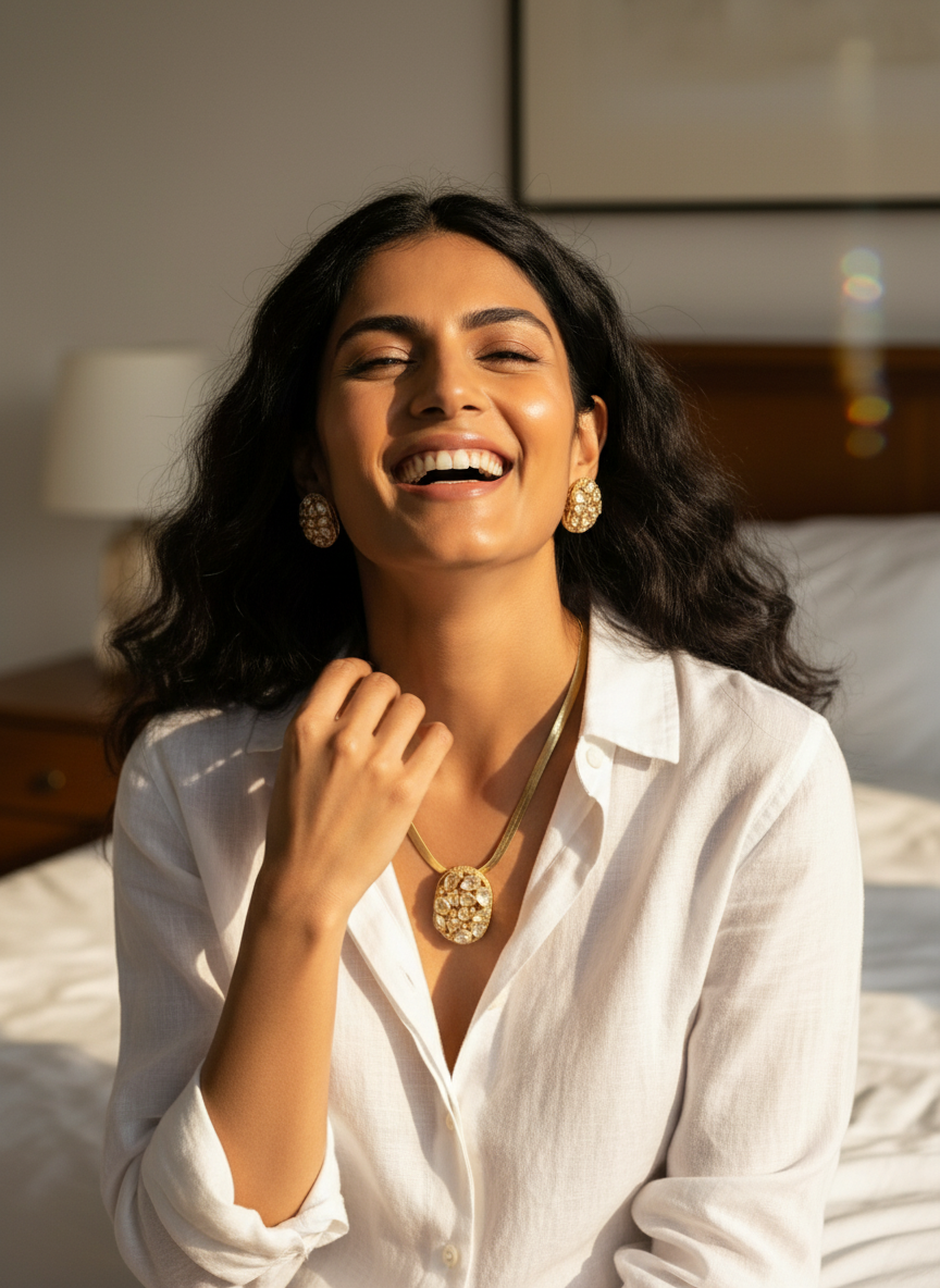 Gilded Cluster Necklace Set