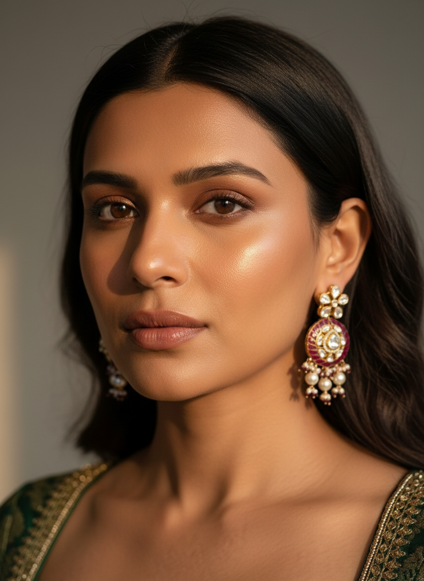 Royal Heart Pearl Necklace Set