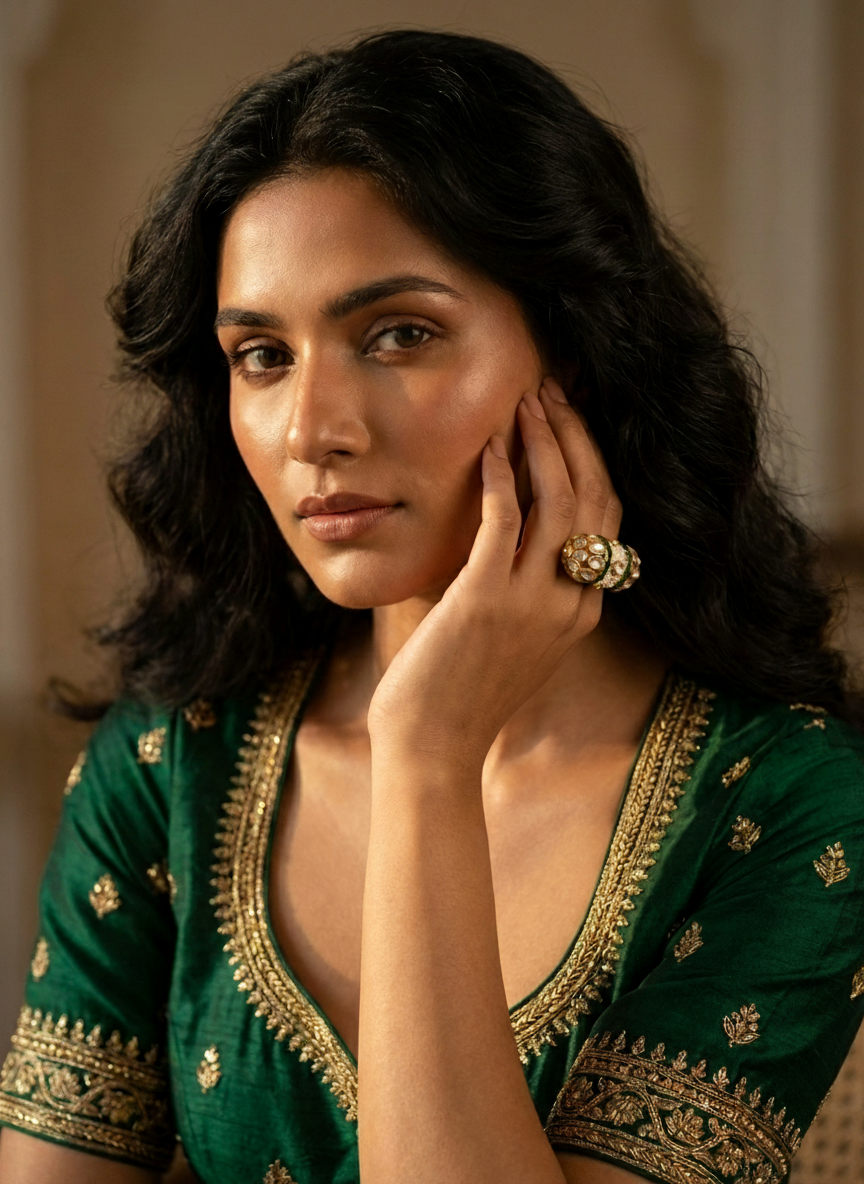 Emerald Dome Dual Ring