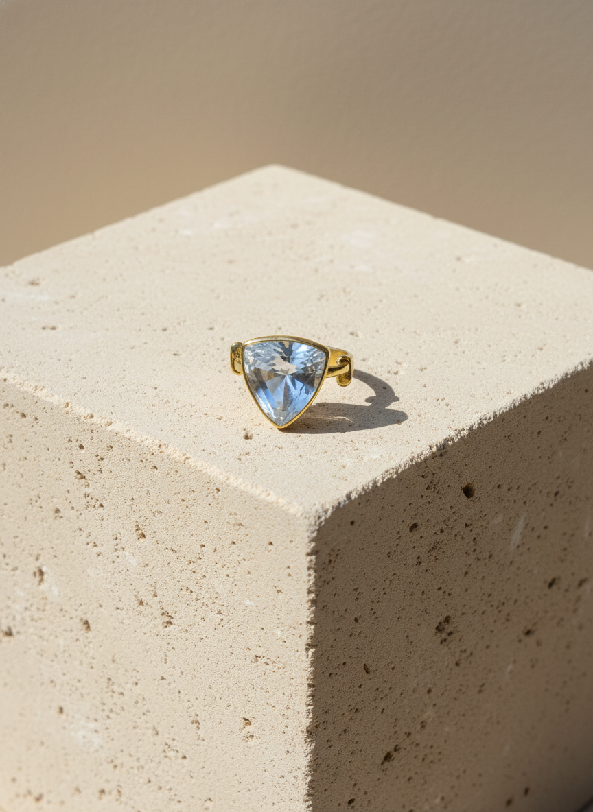 Azure Trigon Ring