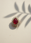 Garnet Crest Ring