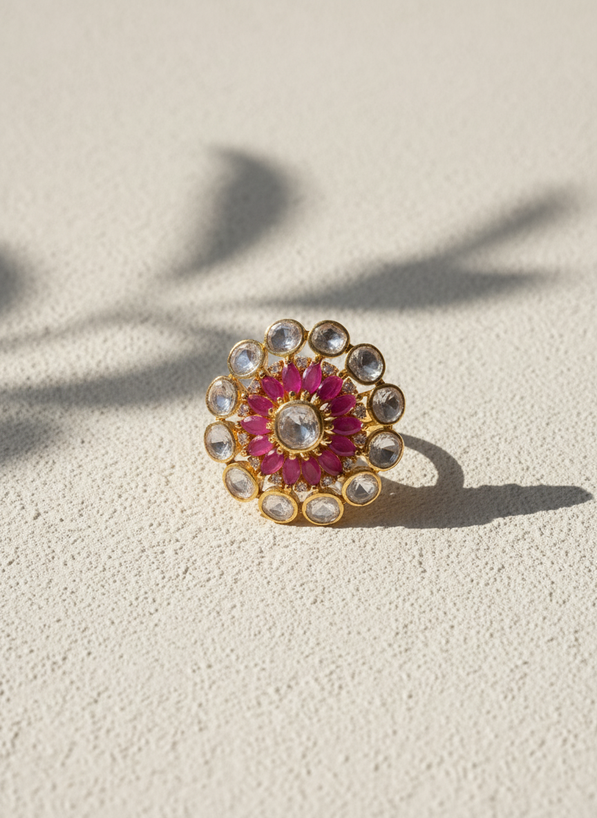 Ruby Blossom Ring