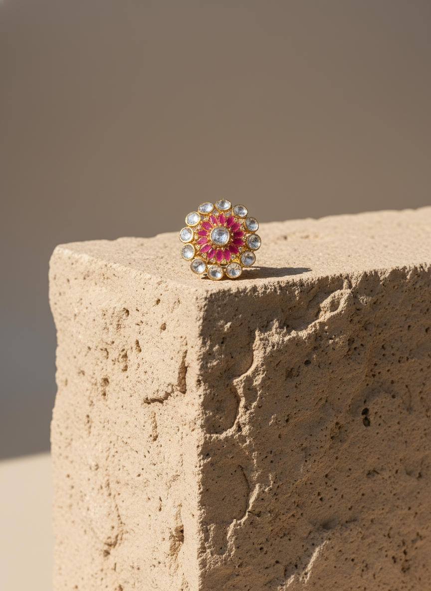 Ruby Blossom Ring