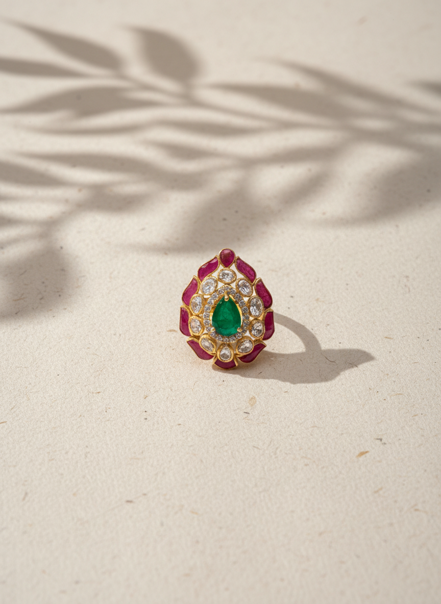 Ruby Emerald Royal Ring