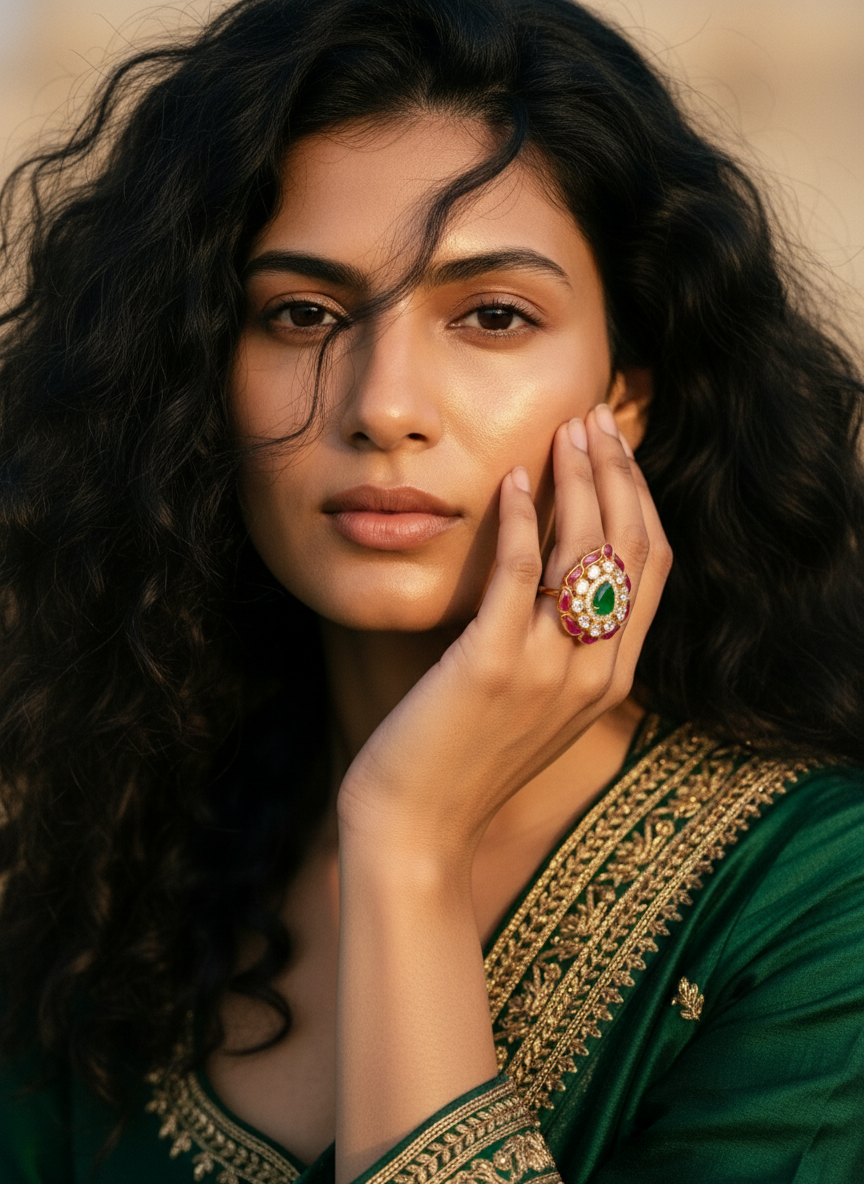 Ruby Emerald Royal Ring