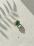 Emerald Halo Ring