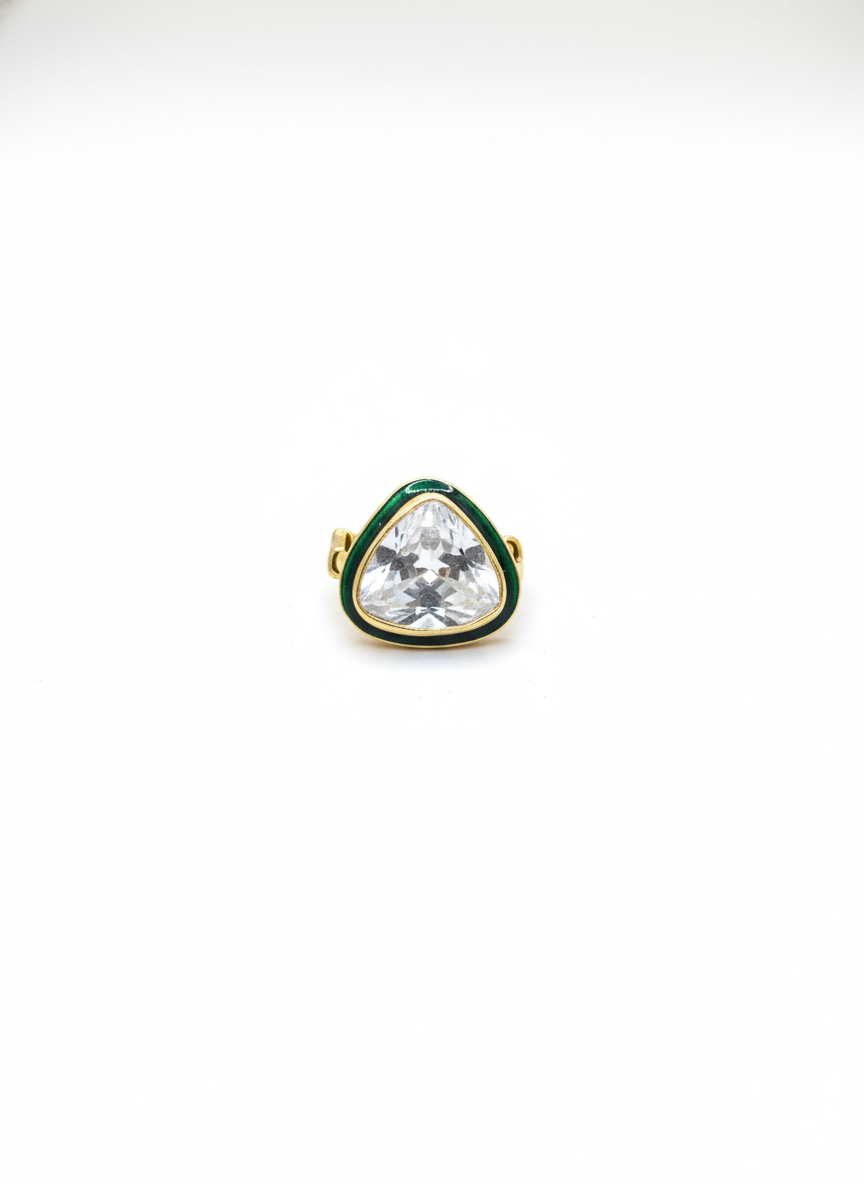 Trigon Emerald Edge Ring