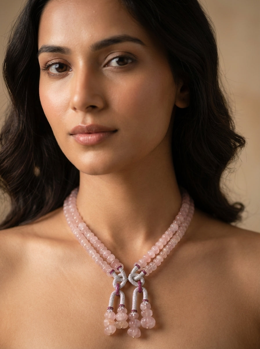 Rose Quartz Knot Bead