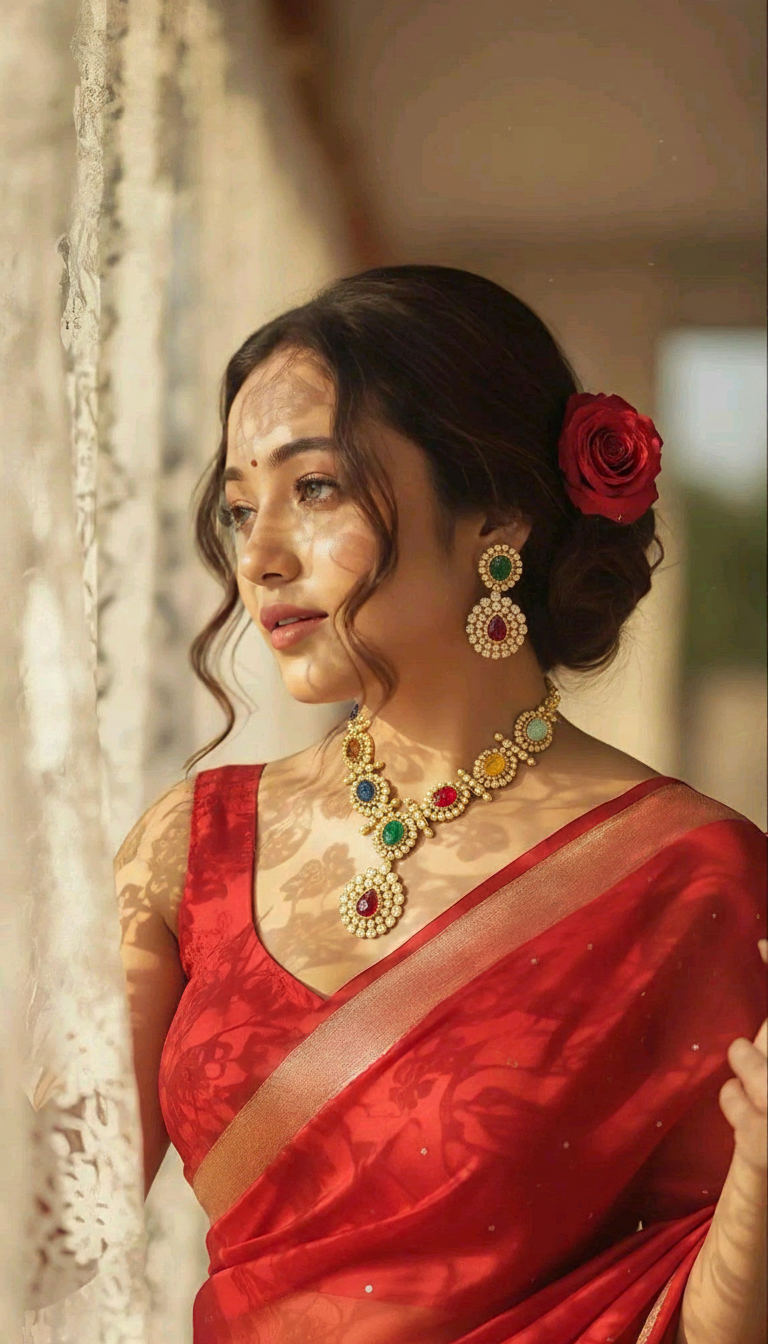 Navratna Regal Necklace Set