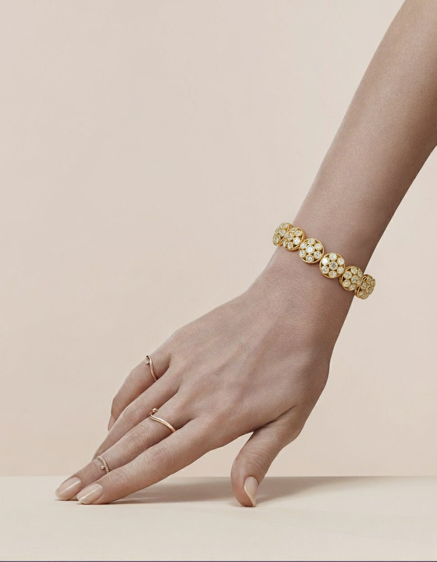 Gilded Cluster Bracelet