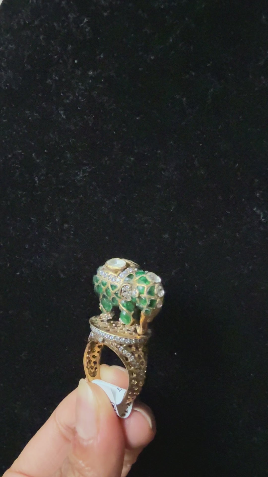 Emerald Elephant Ring