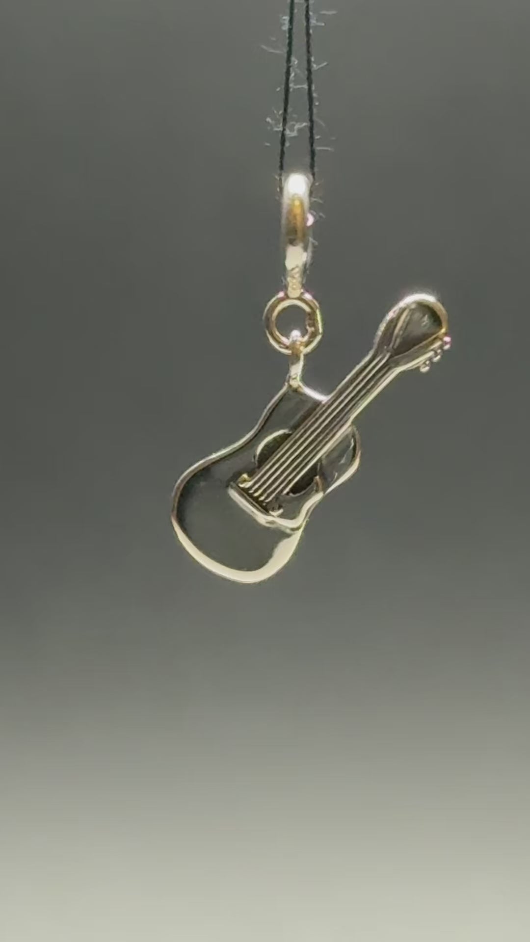 Guitar Strings Silver Charm