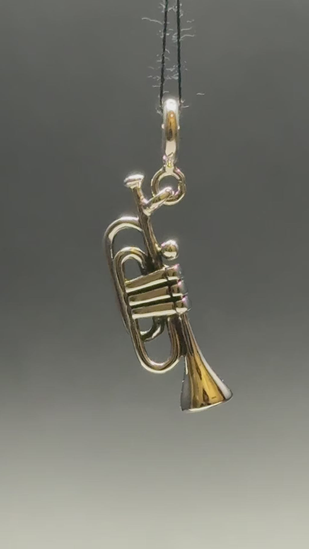 Trumpet Silver Charm