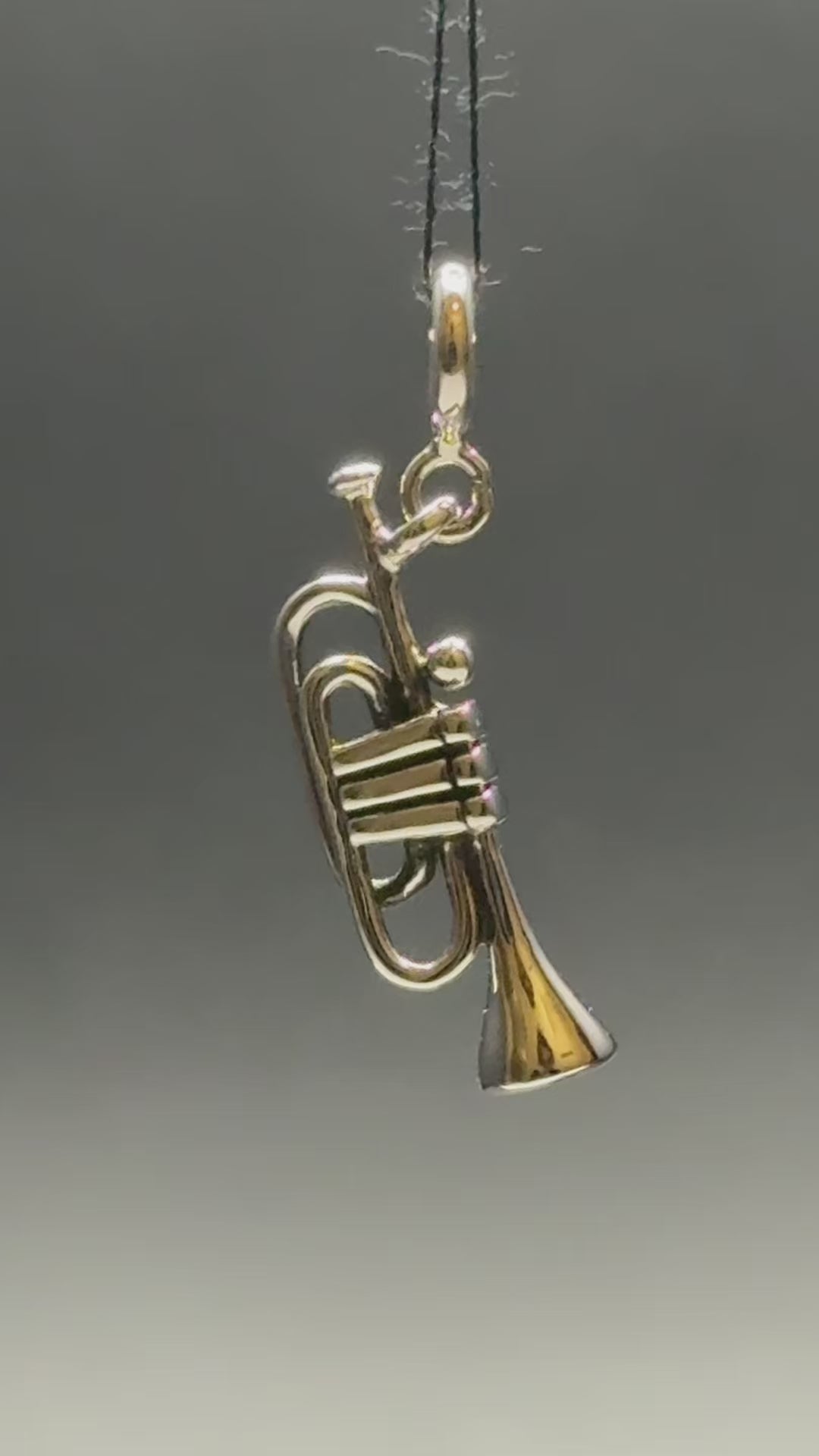 Trumpet Silver Charm