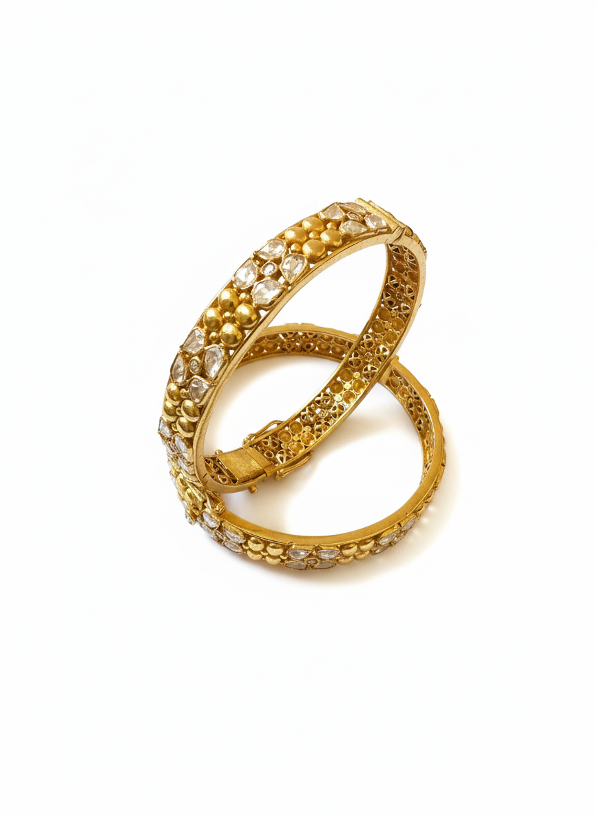 Gilded Kundan Bangles